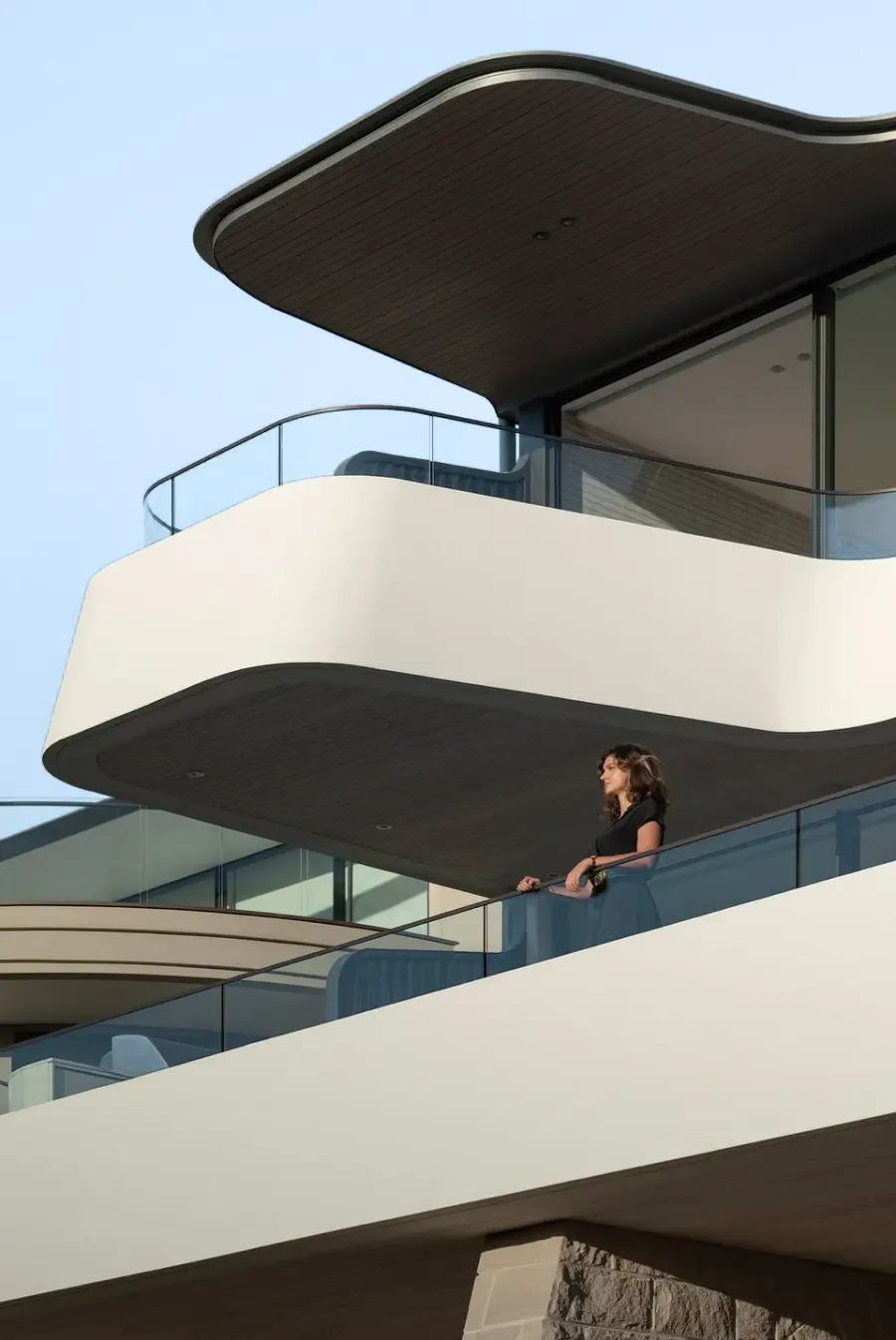 Glass and aluminium handrails